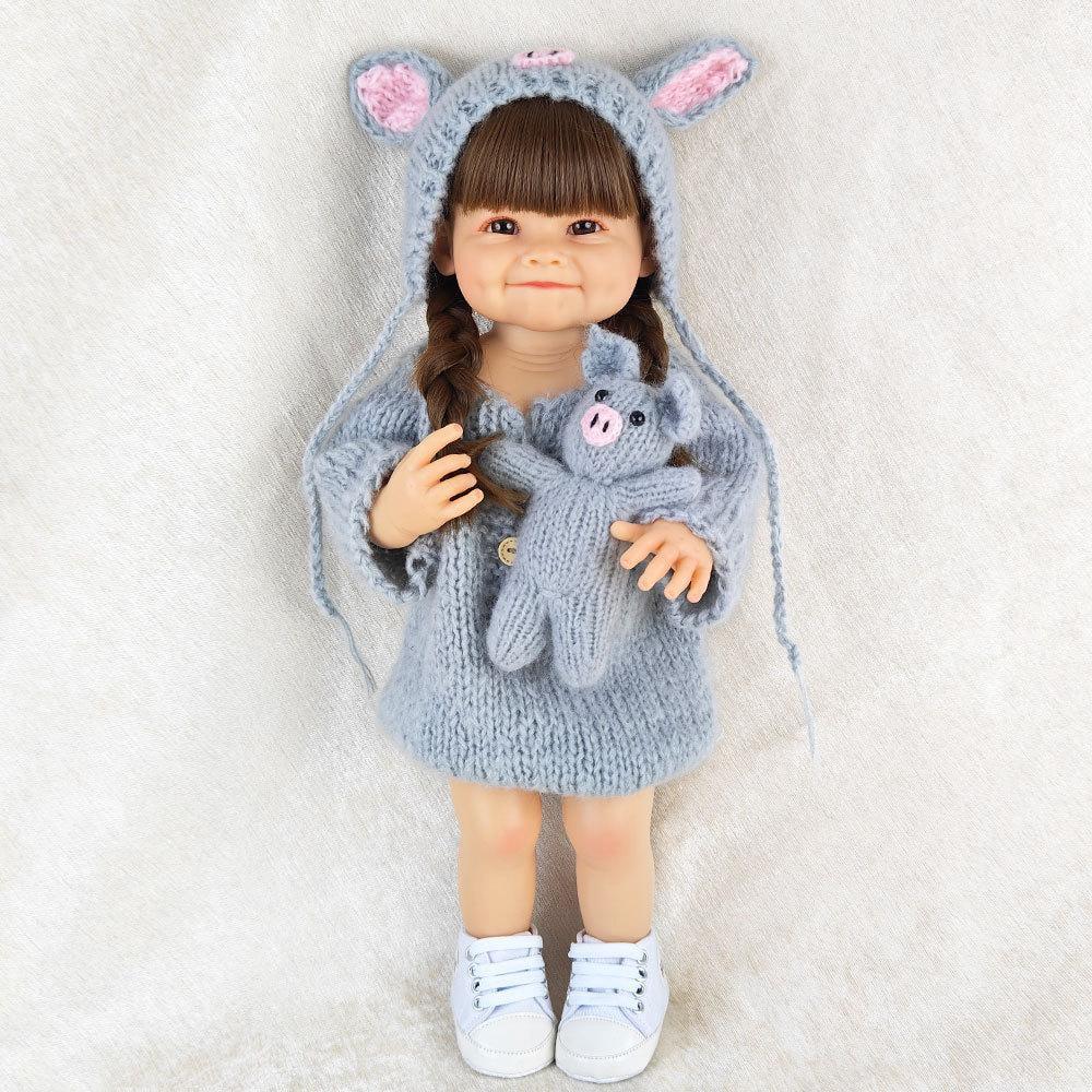 Кукла Reborn Мила винил-силиконовая с соской/бутылочкой/игрушкой 55 см (2457723675)