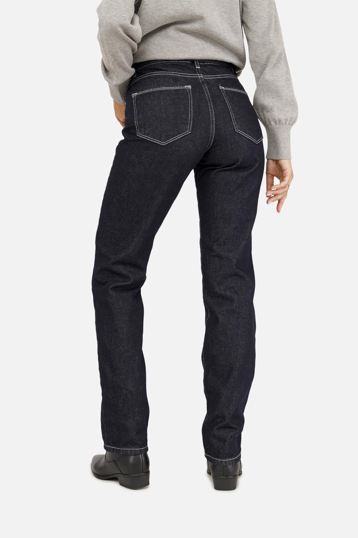 Джинсы женские straight р. 44 Темно-синий (SKT001013216) - фото 4