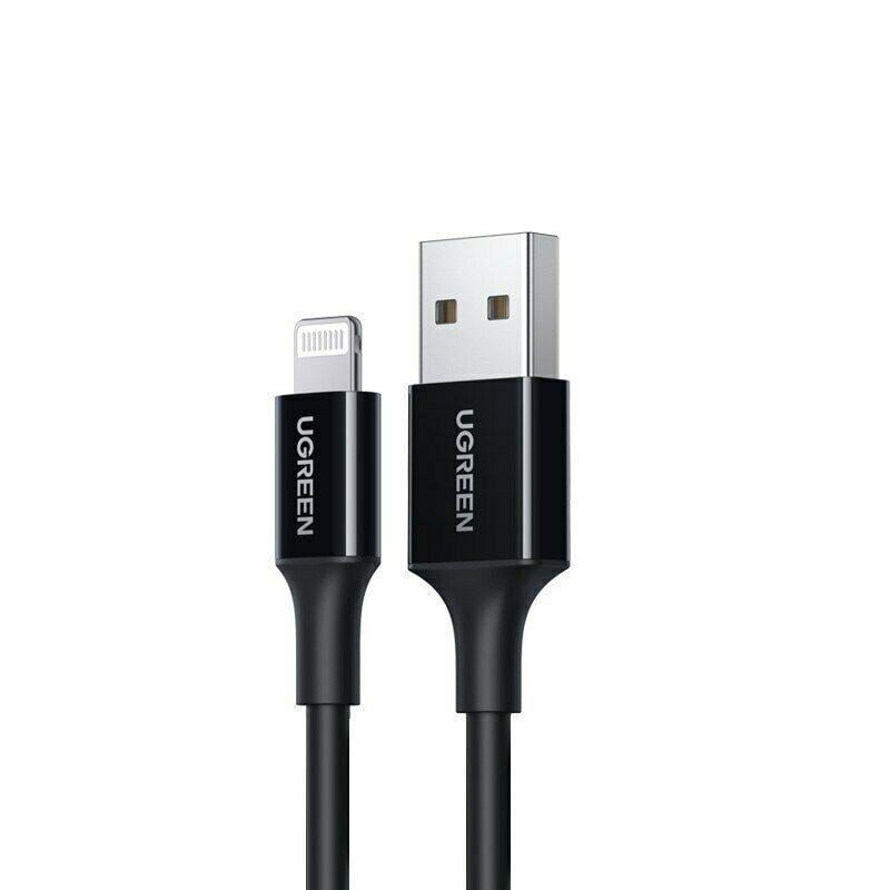 Кабель зарядный Ugreen MFi сертифицированный lightning 1 м Black (US155)