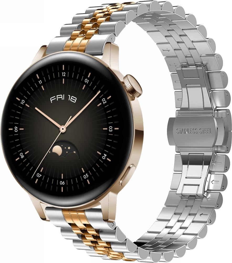 Браслет металлический Stech Line для Huawei Watch GT3 42 мм Silver/Rose (27058-68) - фото 1 Браслет металлический Stech Line для Huawei Watch GT3 42 мм Silver/Rose (27058-68) - фото 1