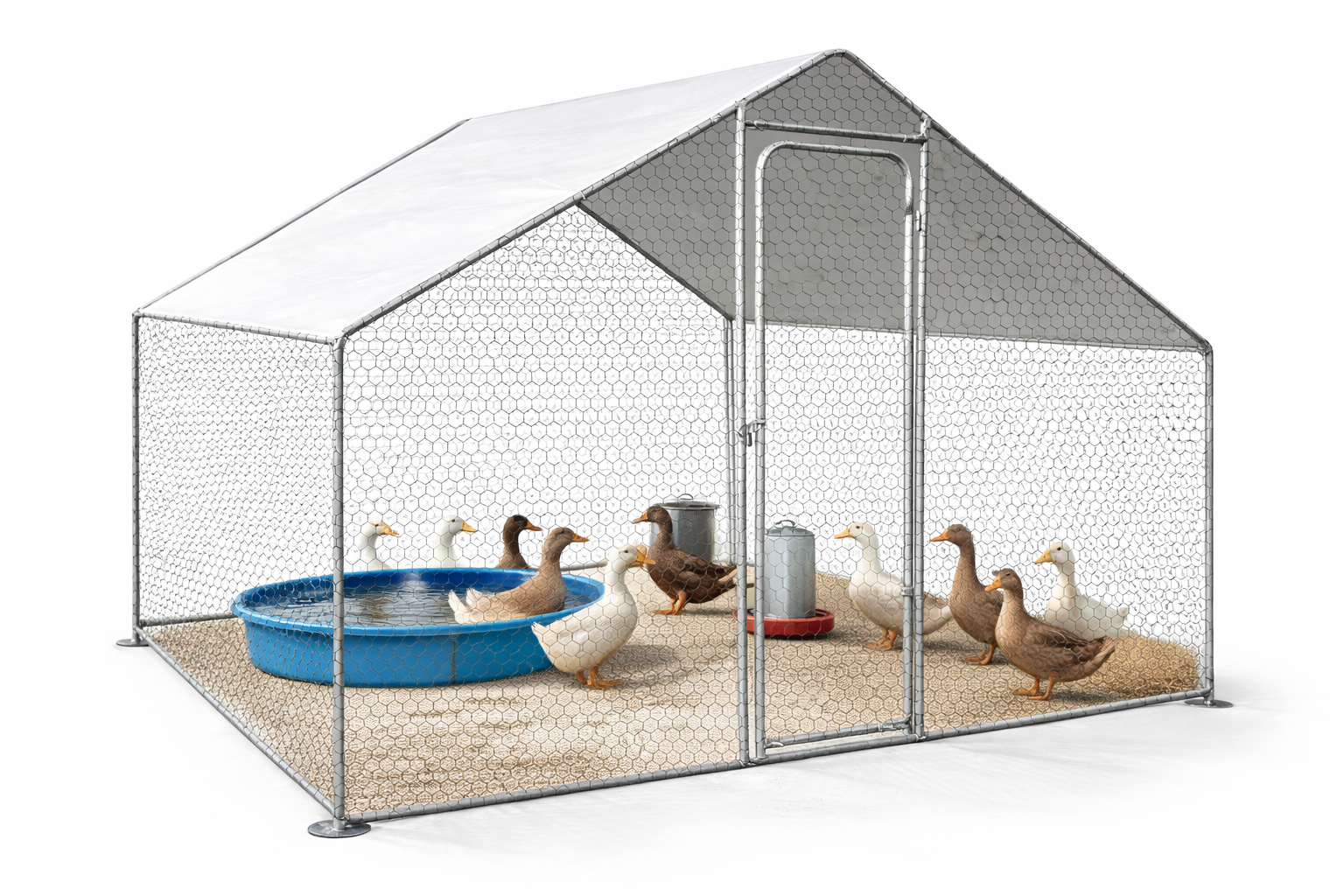 Вольєр для домашньої птиці курник Helper HP-1079 2х3х2 м 6 м2 металевий