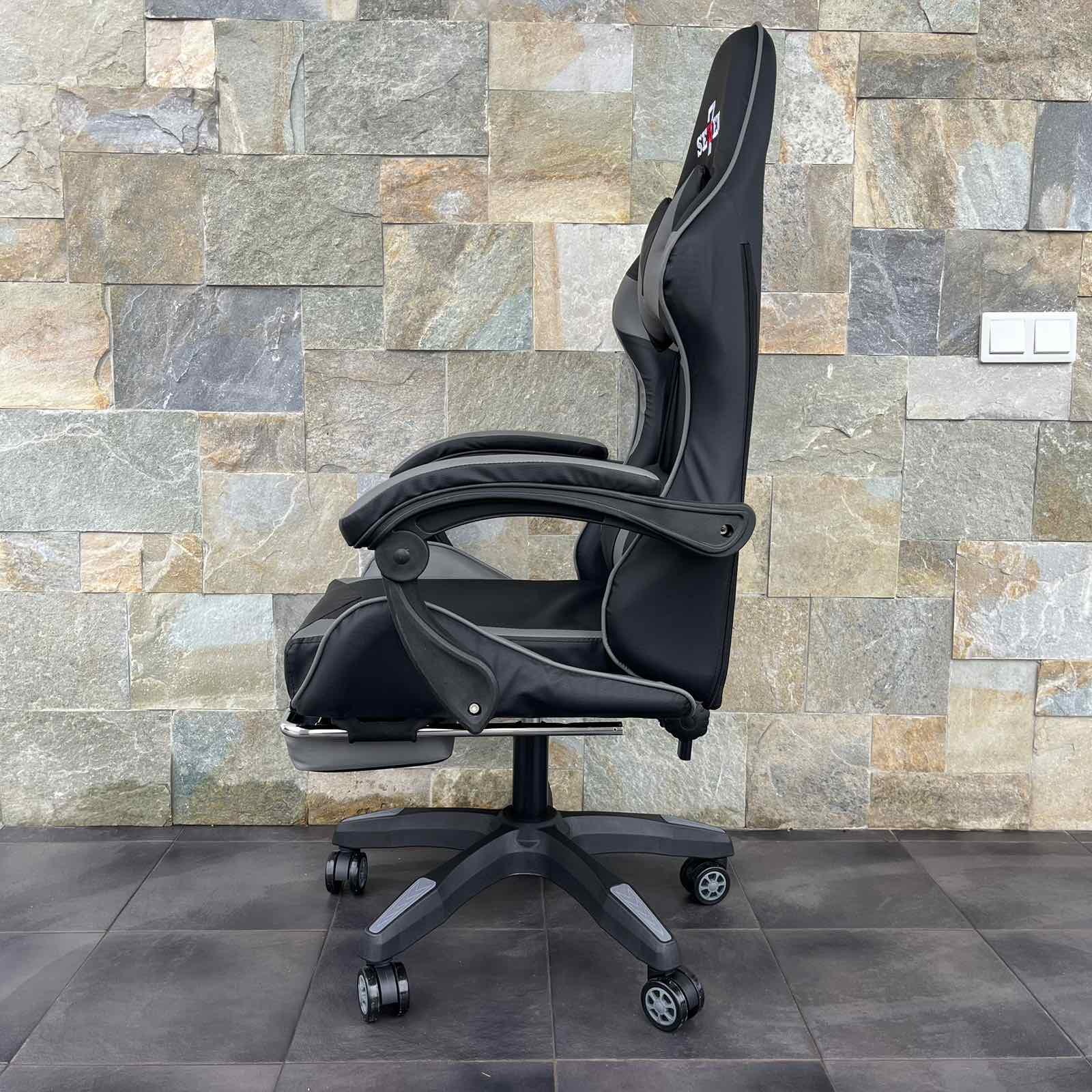 Кресло компьютерное геймерское SEWEN 730 Черный/Серый (9869702) - фото 6 Кресло компьютерное геймерское SEWEN 730 Черный/Серый (9869702) - фото 6