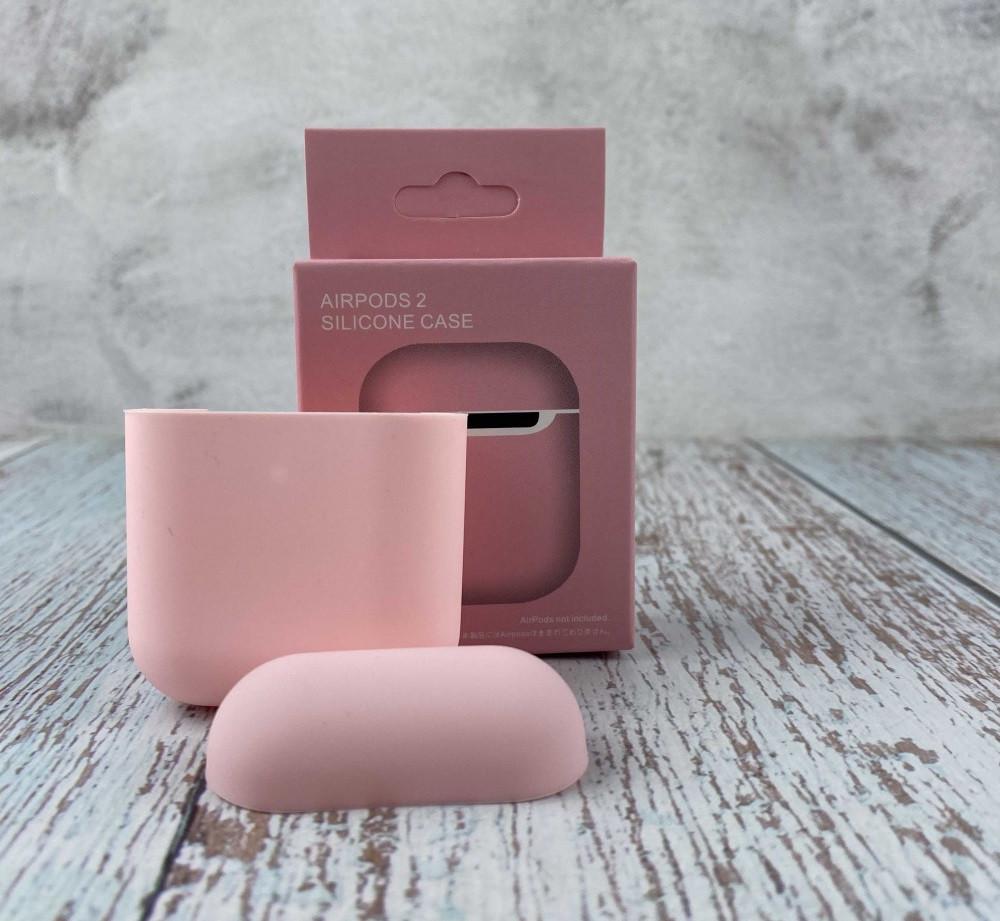 Силиконовый чехол для наушников AirPods 2 Light Pink