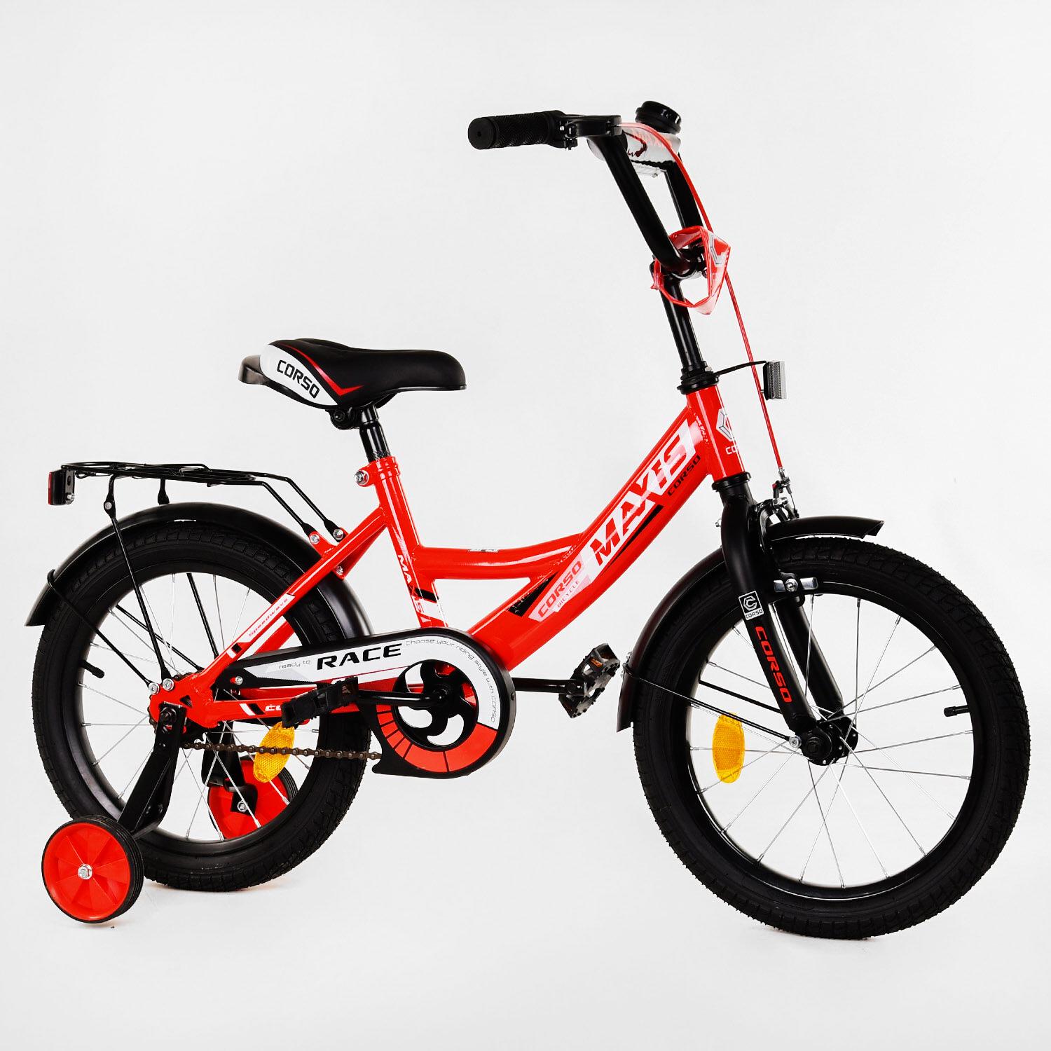 Детский велосипед 16 Corso Maxis с багажником Red (113612)
