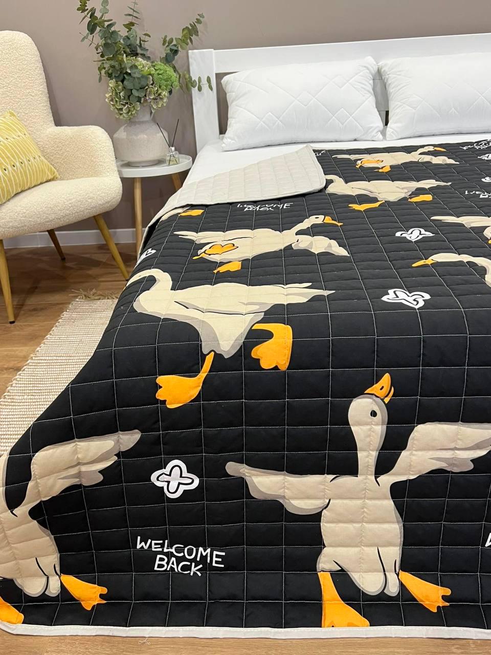 Ковдра дитяча з малюнком гусей двостороння 150х210 см Чорний - фото 5 Ковдра дитяча з малюнком гусей двостороння 150х210 см Чорний - фото 5