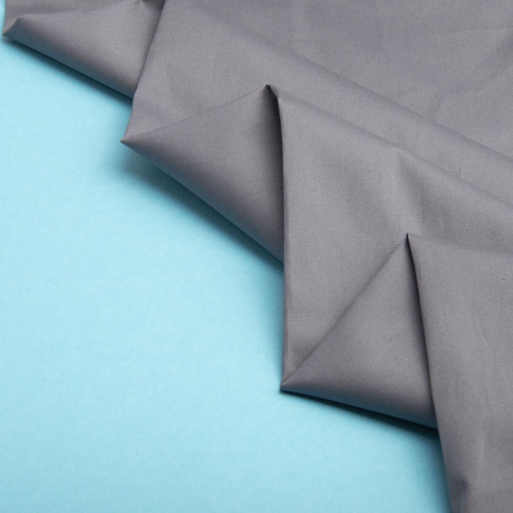 Ткань поплин хлопок 124 гр/м2 Темно-серый (22449)