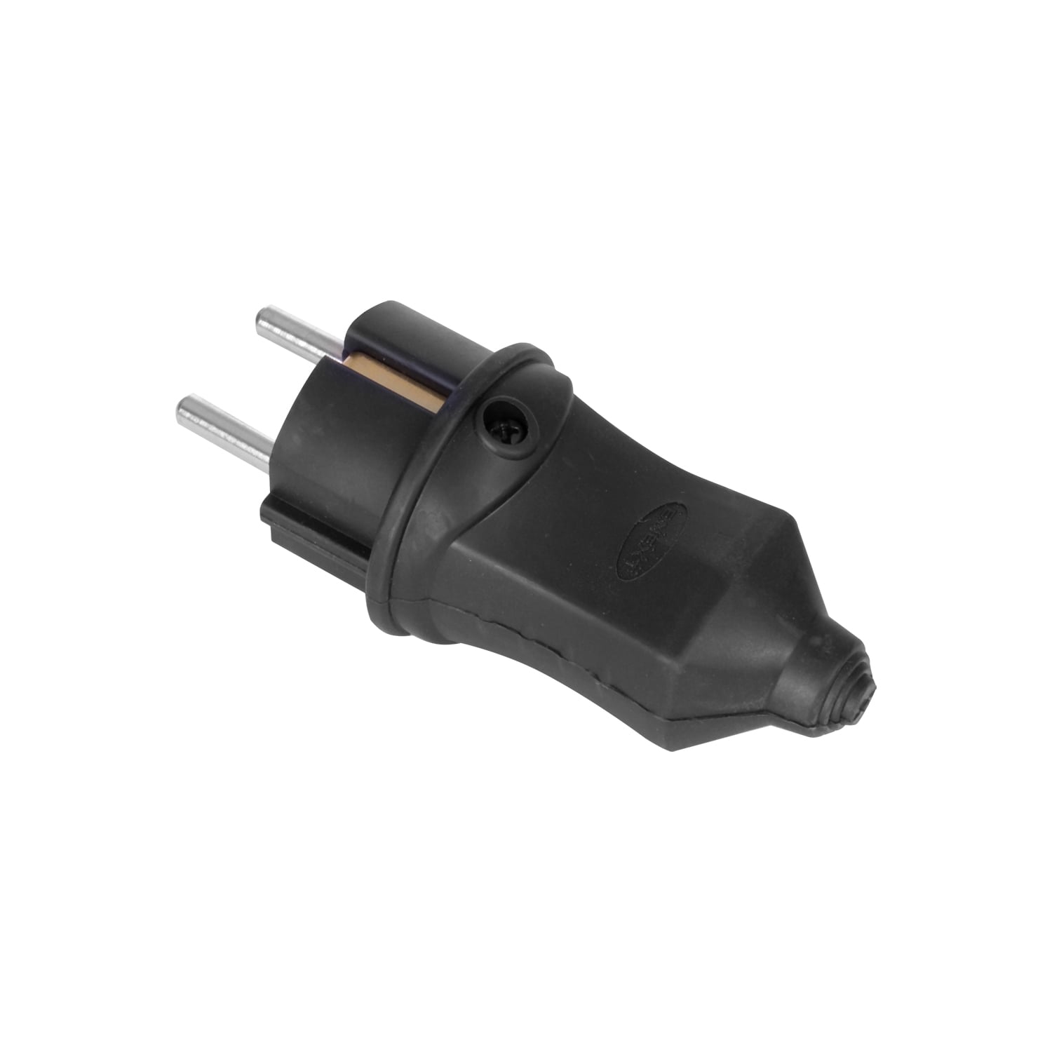 Вилка прямая E.NEXT e.plug.rubber.028.16 с заземлением каучуковая 16А (s9100023)