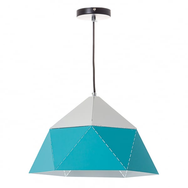 Люстра Flora підвісна з трикутним дизайном Біло-блакитний (NI002 / L / blue)