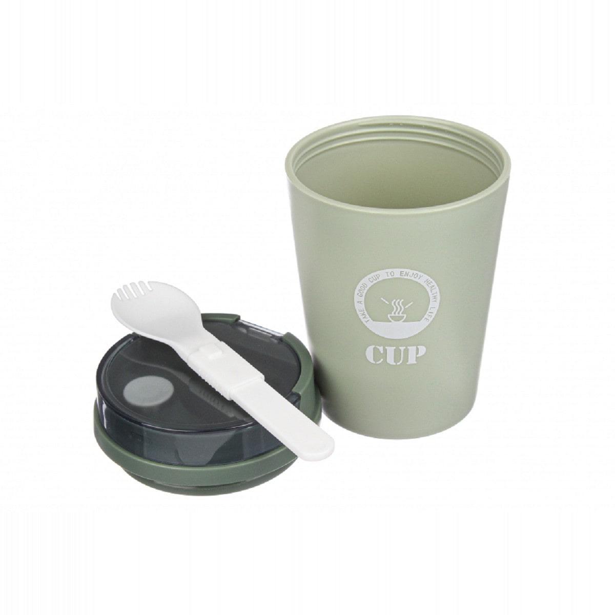 Термосумка + Ланчбокс на 3 уровня 900 мл + герметичный стакан 500 мл Green (с842) - фото 5 Термосумка + Ланчбокс на 3 уровня 900 мл + герметичный стакан 500 мл Green (с842) - фото 5