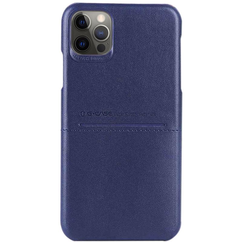 Кожаная накладка G-Case Cardcool Series для Apple iPhone 12 Pro Max (6.7") Синий (155036)