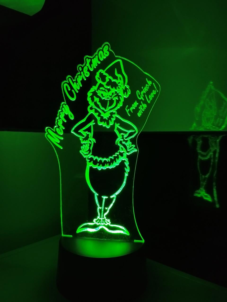 3D-ночник Гринч несколько подсветок/на пульте (2656470812) 3D-ночник Гринч несколько подсветок/на пульте (2656470812)