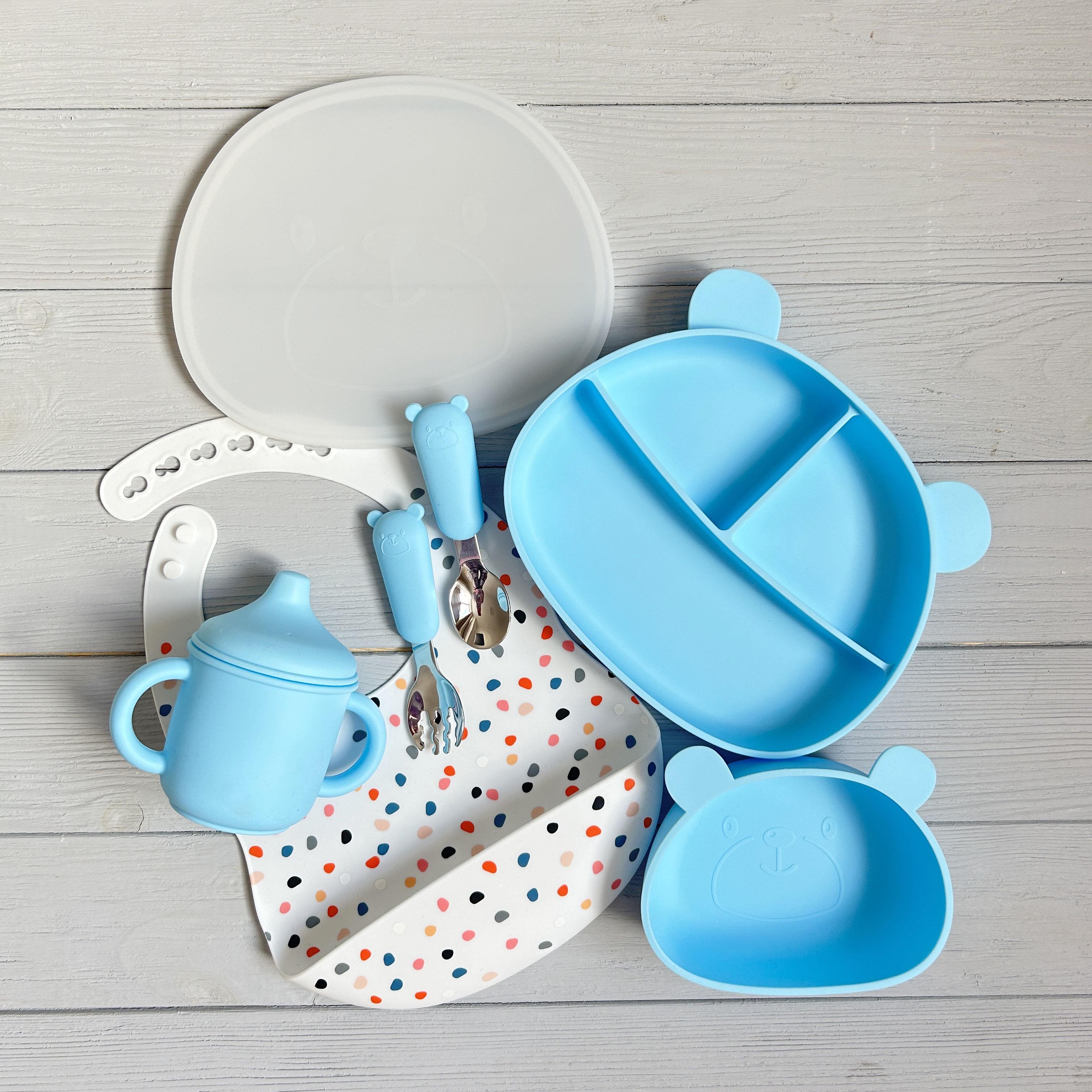 Детская посуда силиконовая Мишка BPR img_e9202 Y9 Голубой (65517) - фото 2