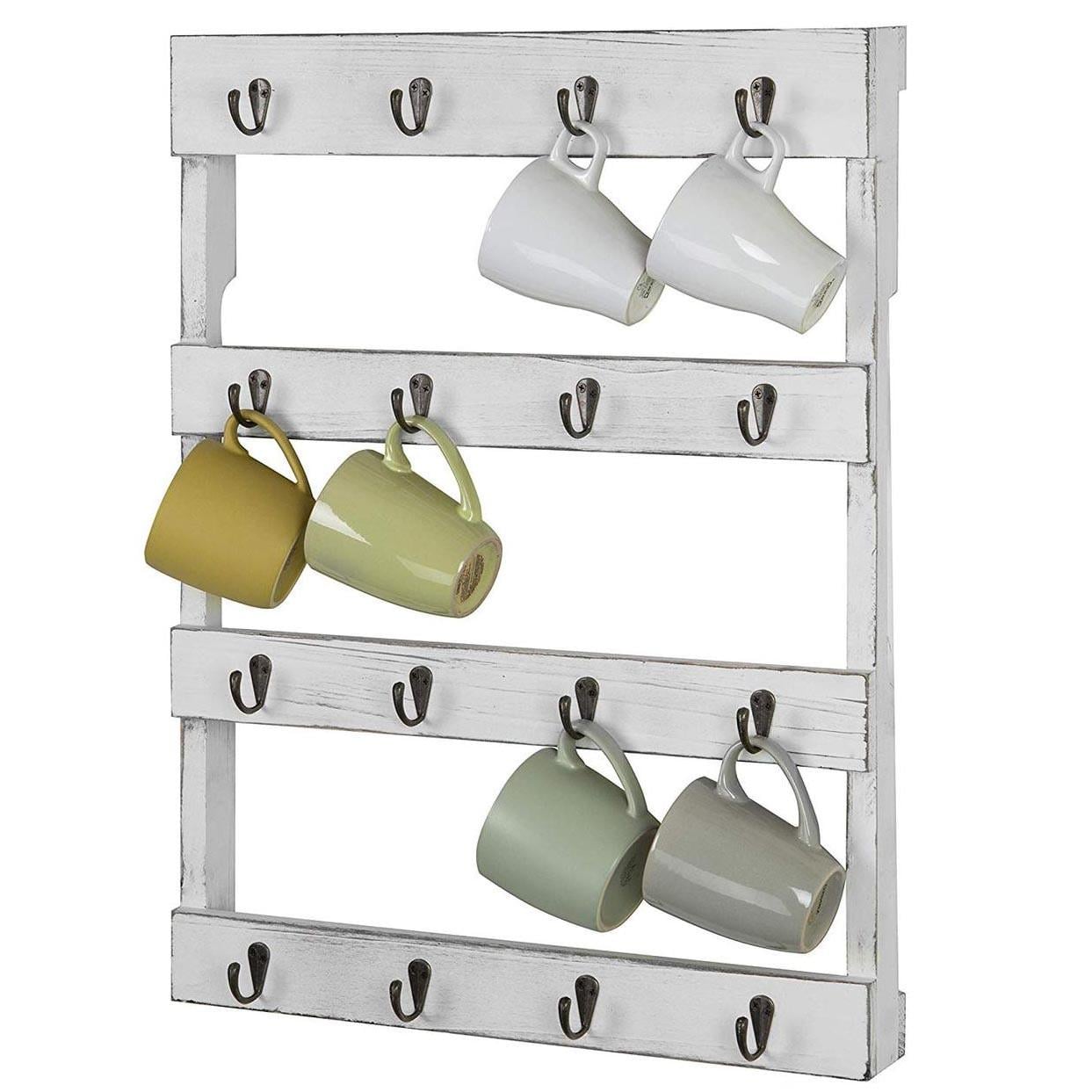 Органайзер для кружек из дерева Арташат Шебби (СДК-000421)