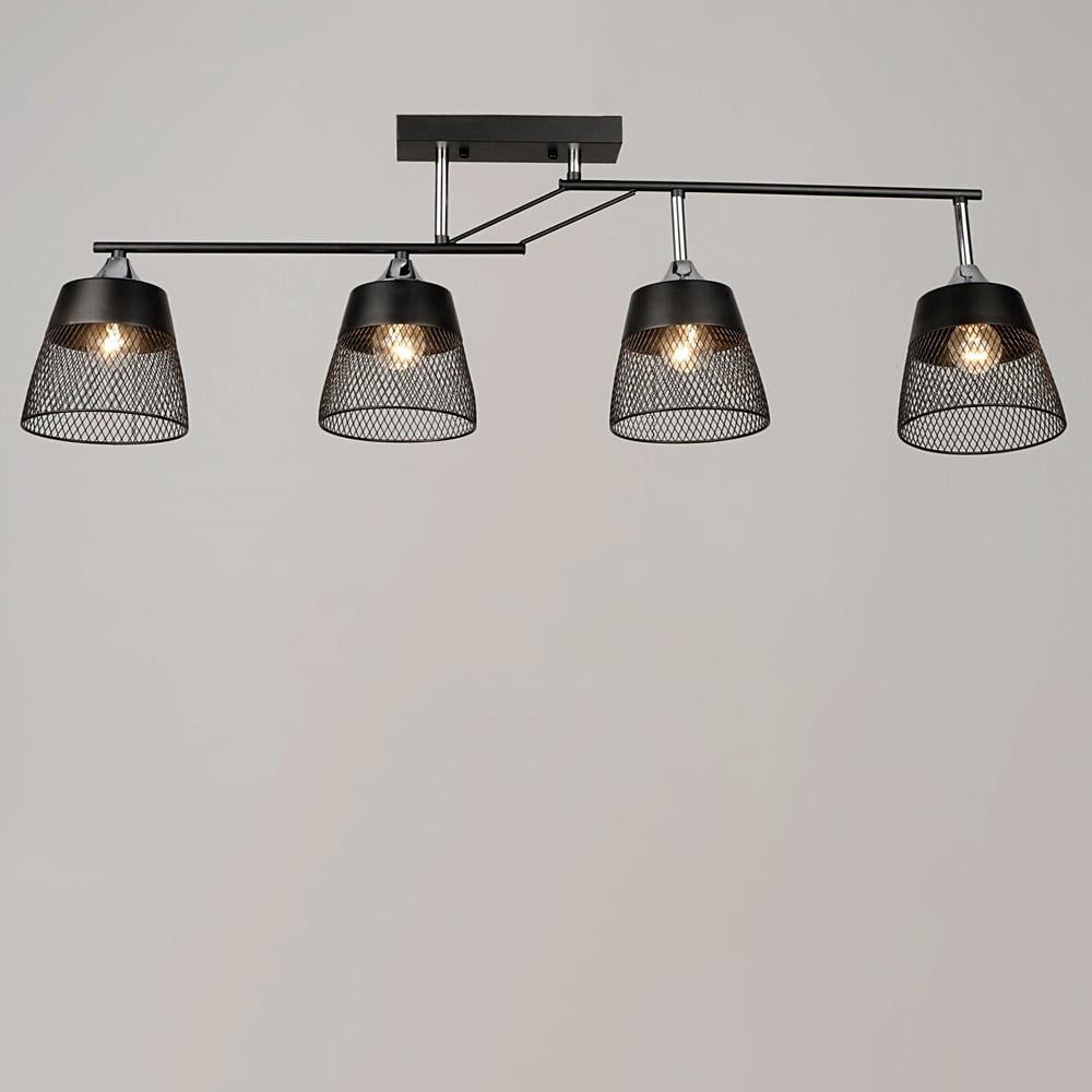 Люстра потолочная Light House SRS-20328/4 BK/CH Черный/Хром