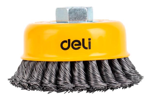 Щетка проволочная чашечная Deli Tols EDH-GSS075-E2 75 мм резьба 3" M14x2 (2591125220)
