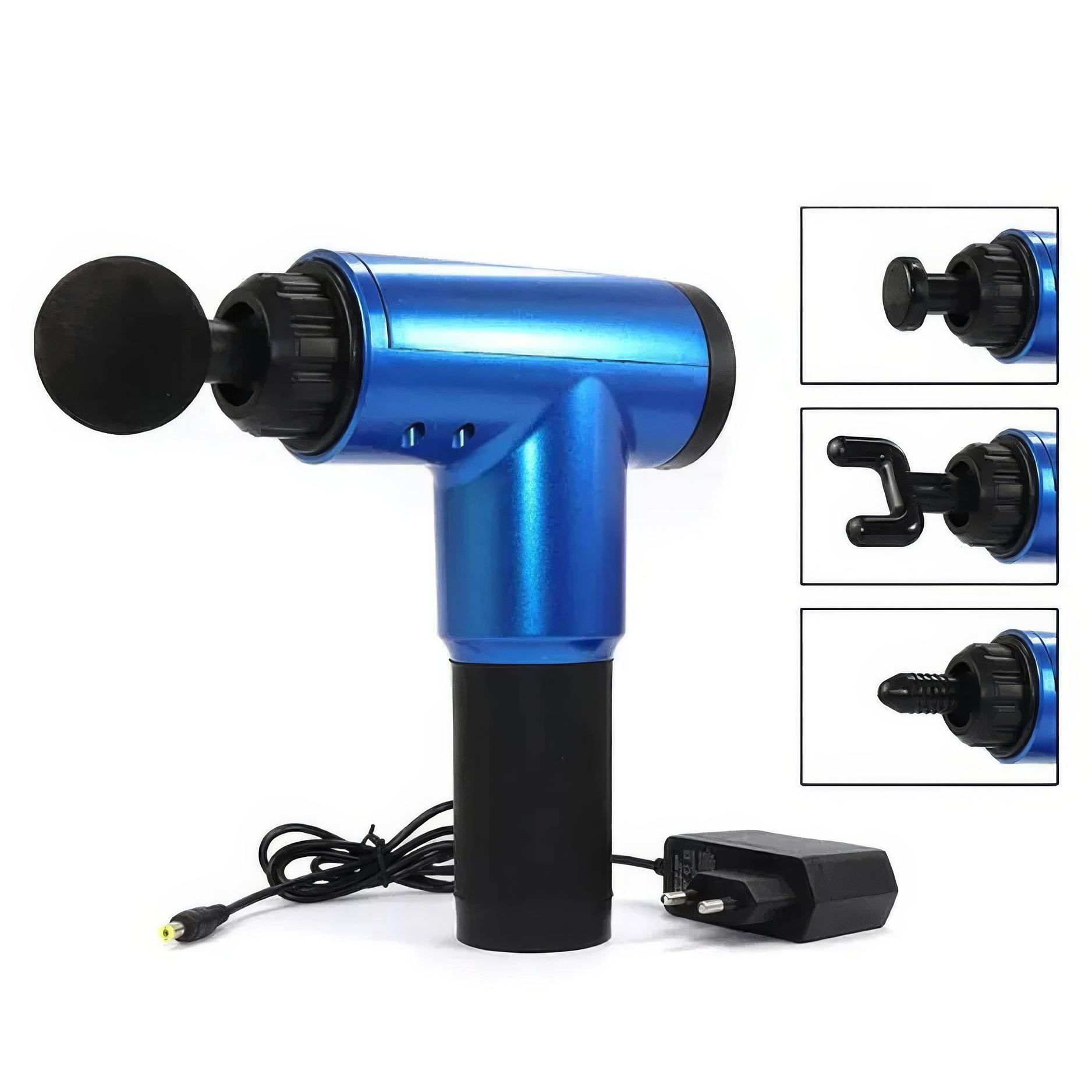 Масажер перкусійний ручний Massage gun 20W Синій (1010007-Blue) - фото 2