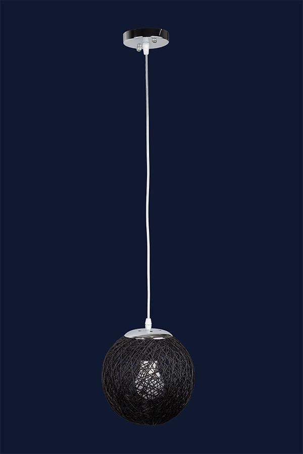 Подвесной светильник Levistella 9712001-1 с нитевым хромированным плафоном Черный (1887929422) - фото 2 Подвесной светильник Levistella 9712001-1 с нитевым хромированным плафоном Черный (1887929422) - фото 2