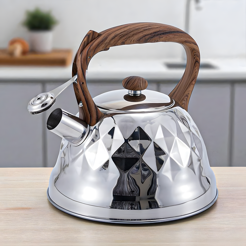 Чайник для индукционной и газовой плит со свистком капсульное дно нержавеющая сталь 3 л (03-EH-5116)