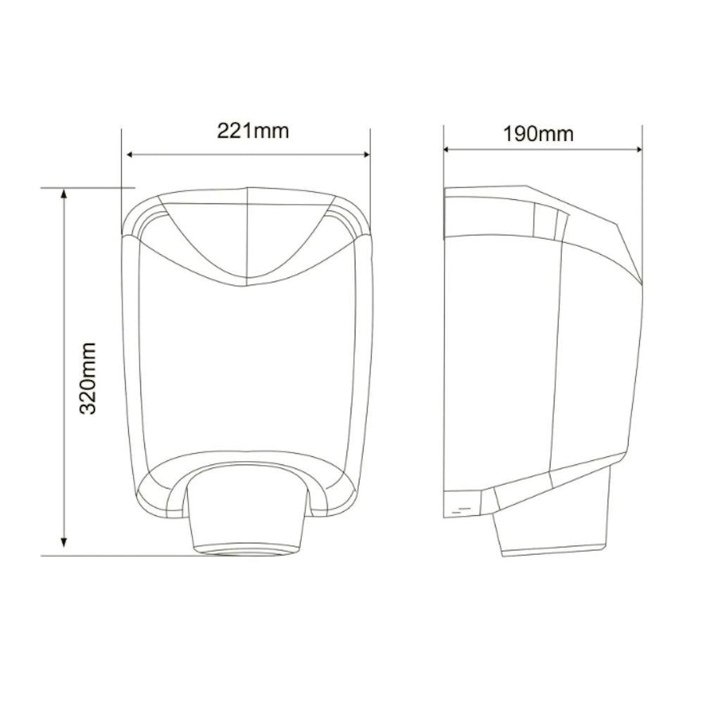 Сушилка для рук HOTEC 11.251 ABS White сенсорная (TK-11.251) - фото 4