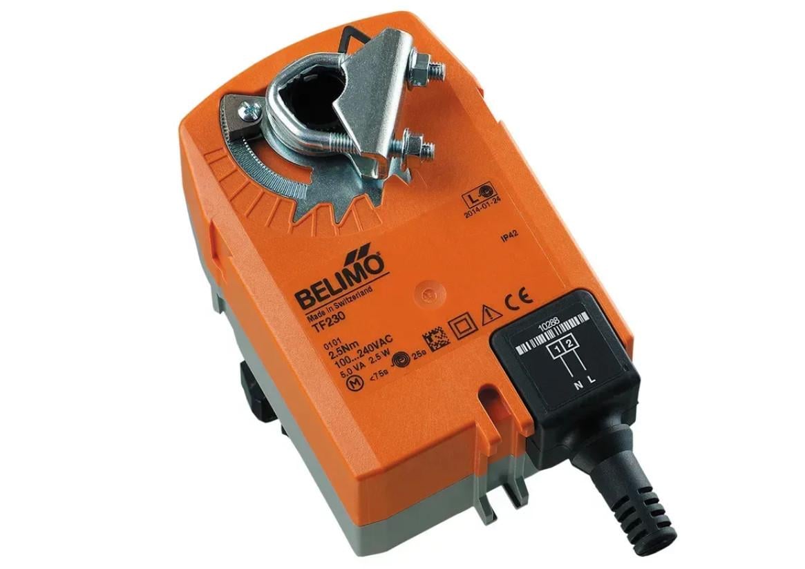 Привід повітряної заслінки Belimo TF230 2,5 Нм AC 100-240V з пружинним поверненням IP42