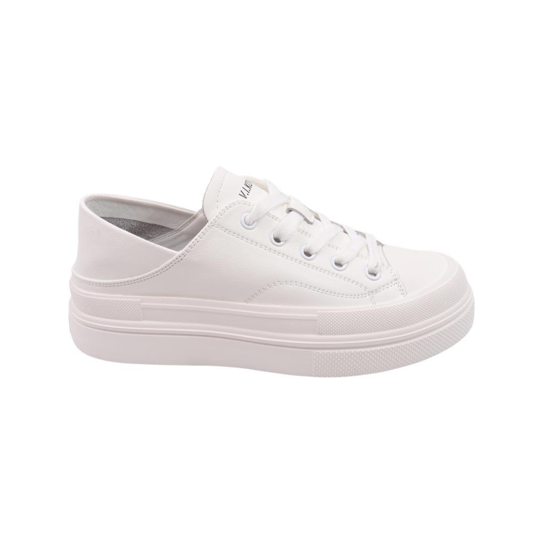 Кеди жіночі Vikonty зі шкіри Білий (349-22DTS 38) - фото 3