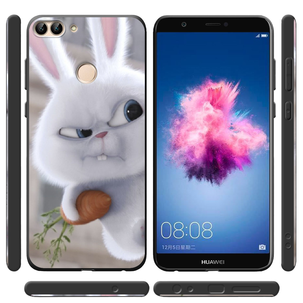 Чехол Boxface Huawei P Smart Rabbit Snowball Черный силикон (32669-up1116-41523) - фото 2