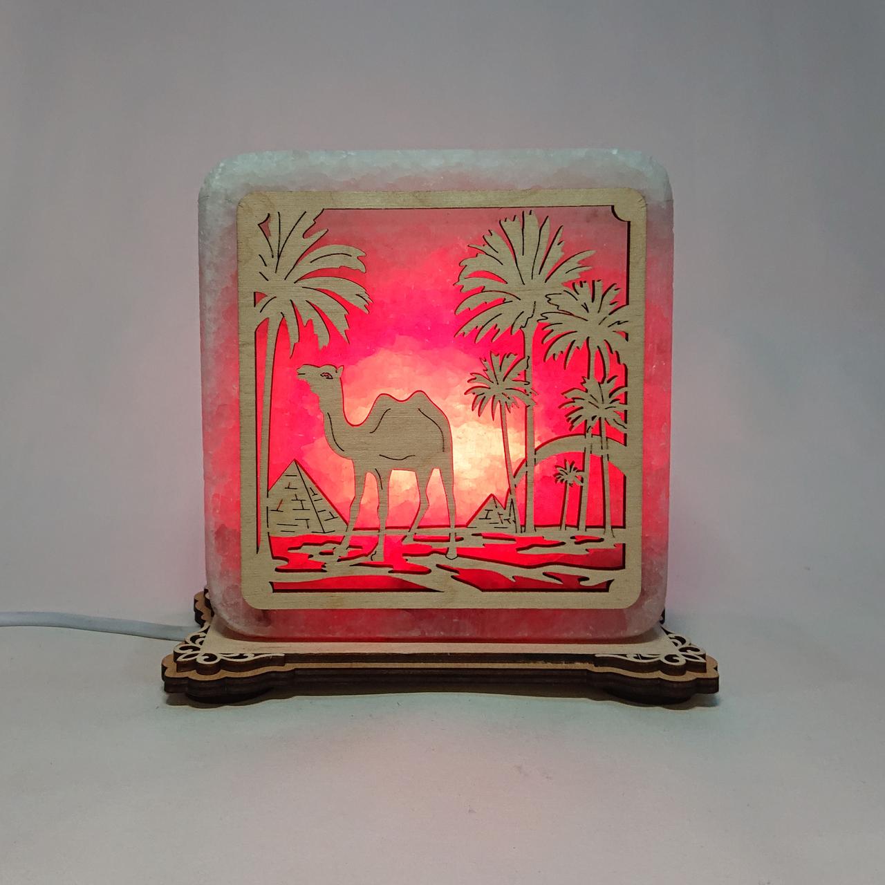 Соляной светильник Верблюд (k-0004-r)