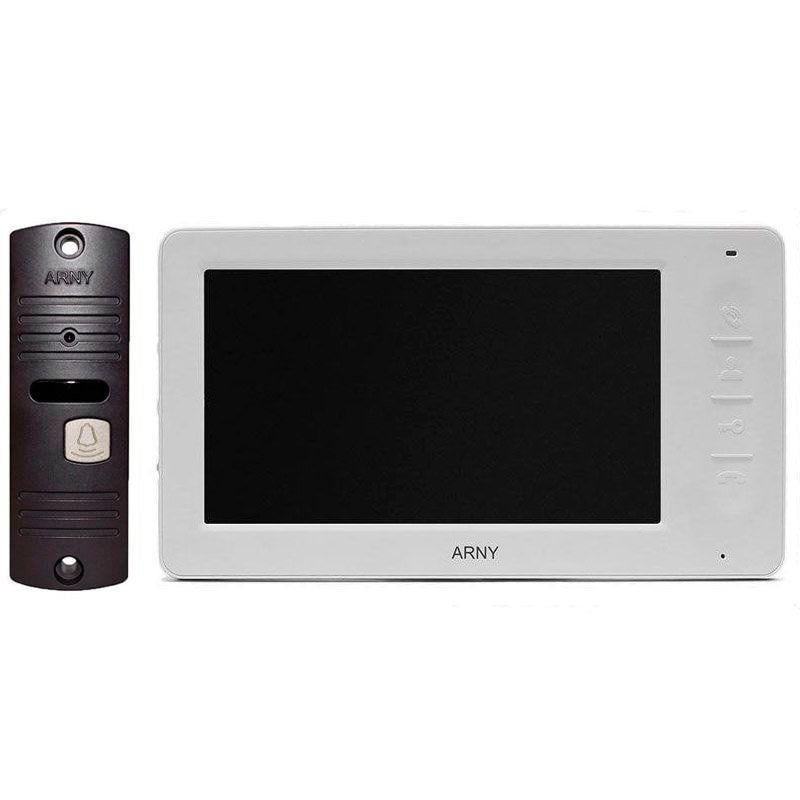 Комплект видеодомофона ARNY AVD-7005 Бело-коричневый (27086)