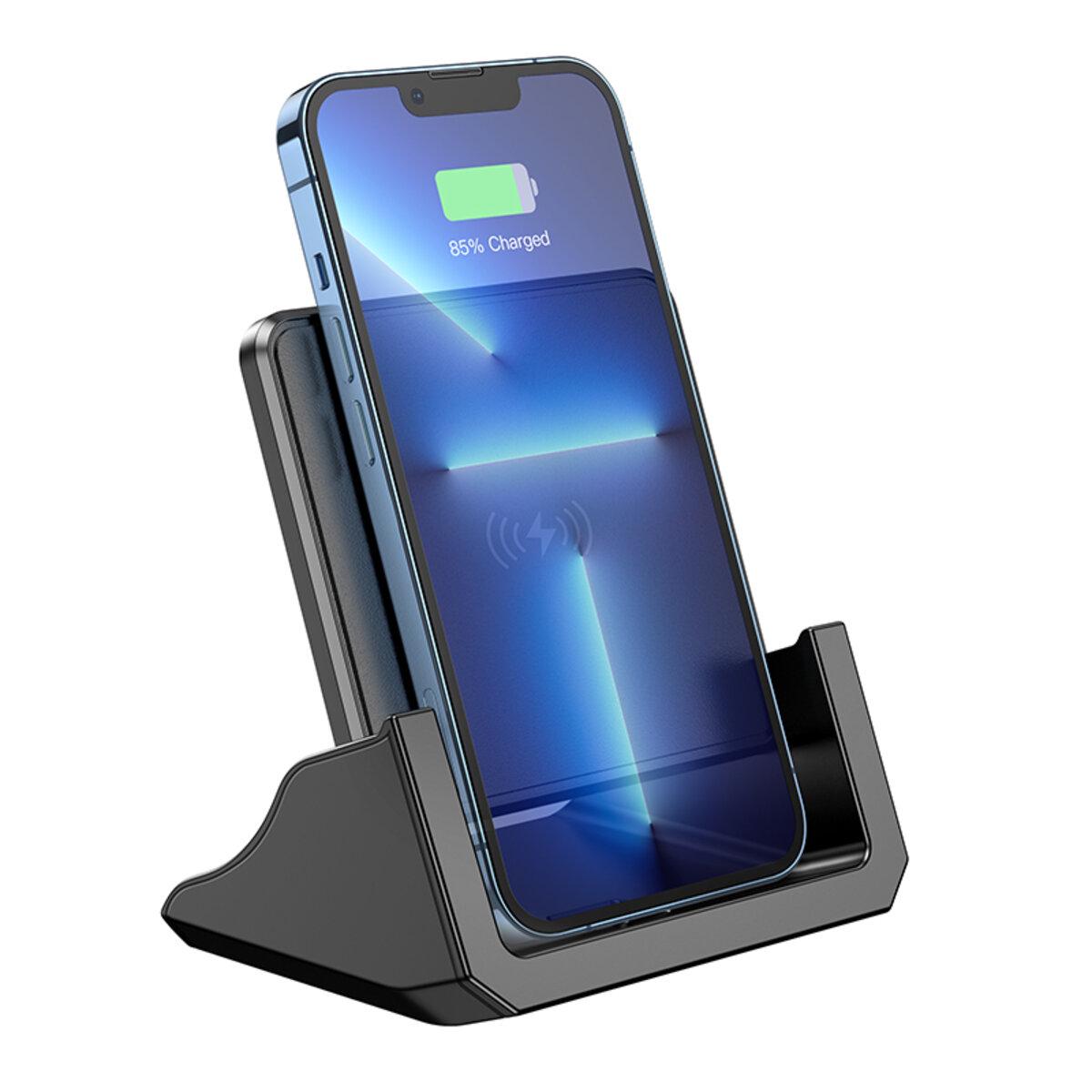 Зарядное устройство беспроводное Borofone BQ20 Wings Multifunctional Wireless Fast Charger Black (575512) - фото 4