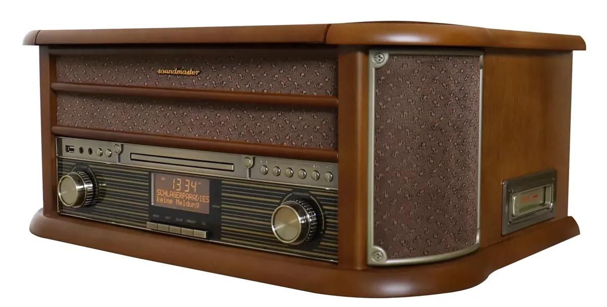 Програвач вінілових платівок Soundmaster NR565DAB Nostalgia Stereo DAB+/FM касети - фото 2