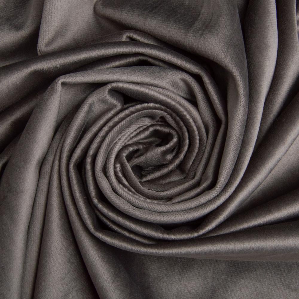 Ткань велюр однотонный Вайлет 290 гр/м2 150 см Серо-оливковый (26886) - фото 1