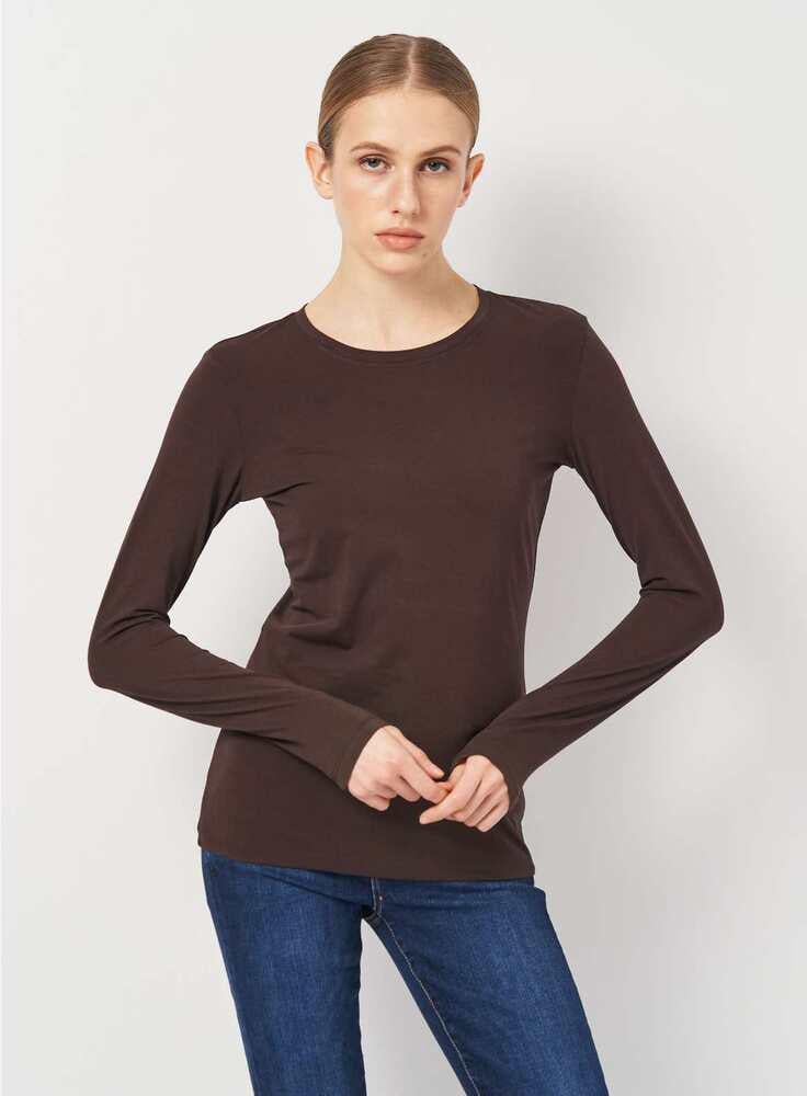 Футболка C&A 84833/2181510x70 довгий рукав жіноча XS Коричневий (191414)