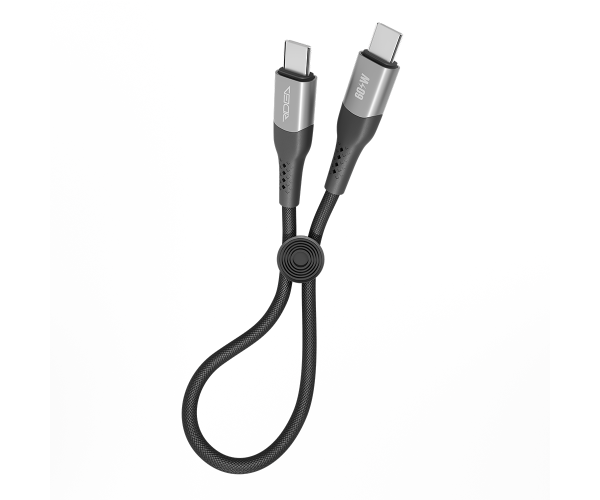 Кабель USB Ridea RC-US42 UltraStrong Type-C to Type-C 60W 3A 0,25 м Black Кабель USB Ridea RC-US42 UltraStrong Type-C to Type-C 60W 3A 0,25 м Black