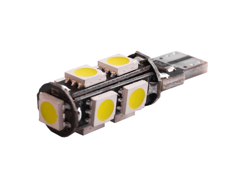 Автолампа светодиодная T10 W5W с обманкой 12 В SMD5050-9led Белый (28)