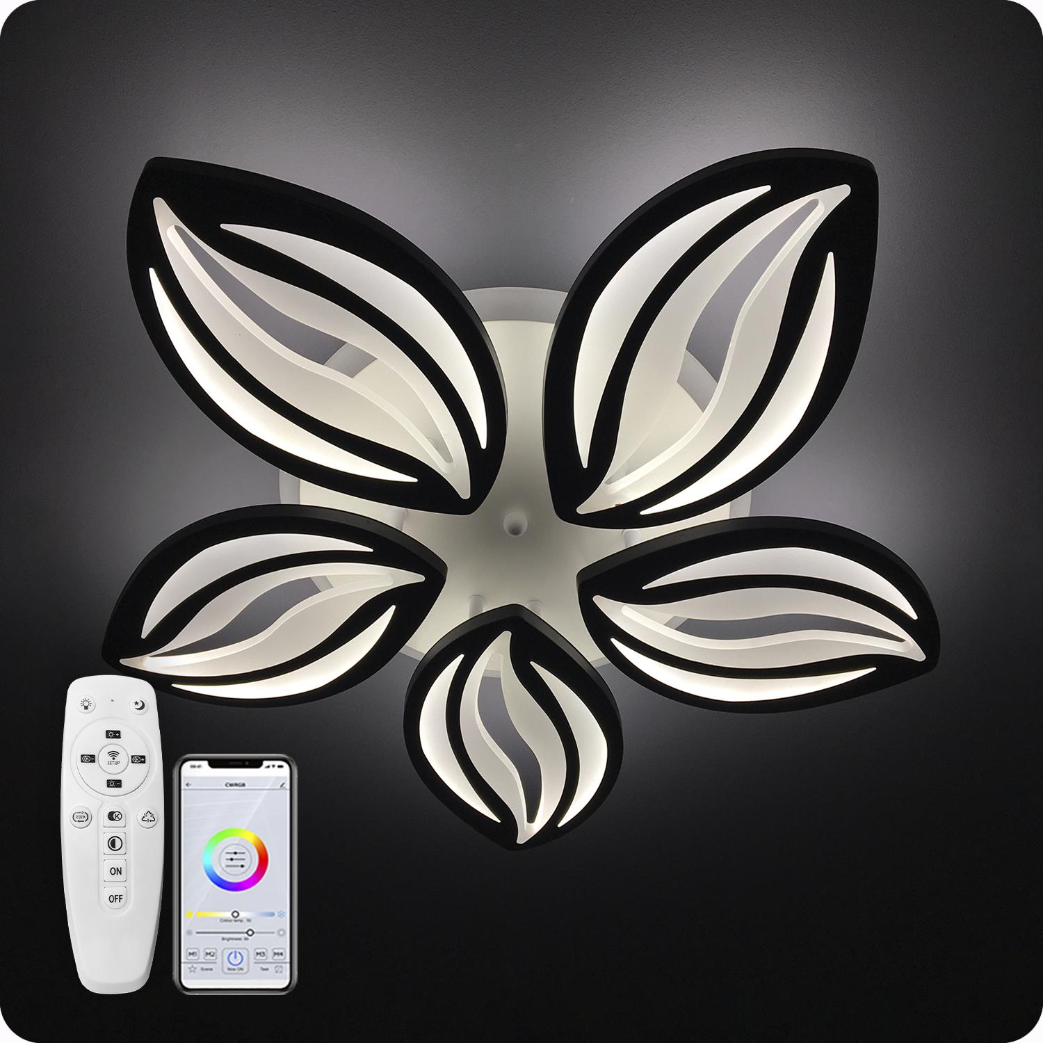 Люстра світлодіодна 517 Dlight 3color з пультом 95 Вт Чорний (01519) - фото 2 Люстра світлодіодна 517 Dlight 3color з пультом 95 Вт Чорний (01519) - фото 2