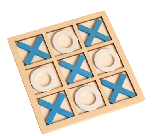 Настільна гра для дітей та дорослих Хрестики-Нолики дерев'яна Синій (Т-1016) Настільна гра для дітей та дорослих Хрестики-Нолики дерев'яна Синій (Т-1016)