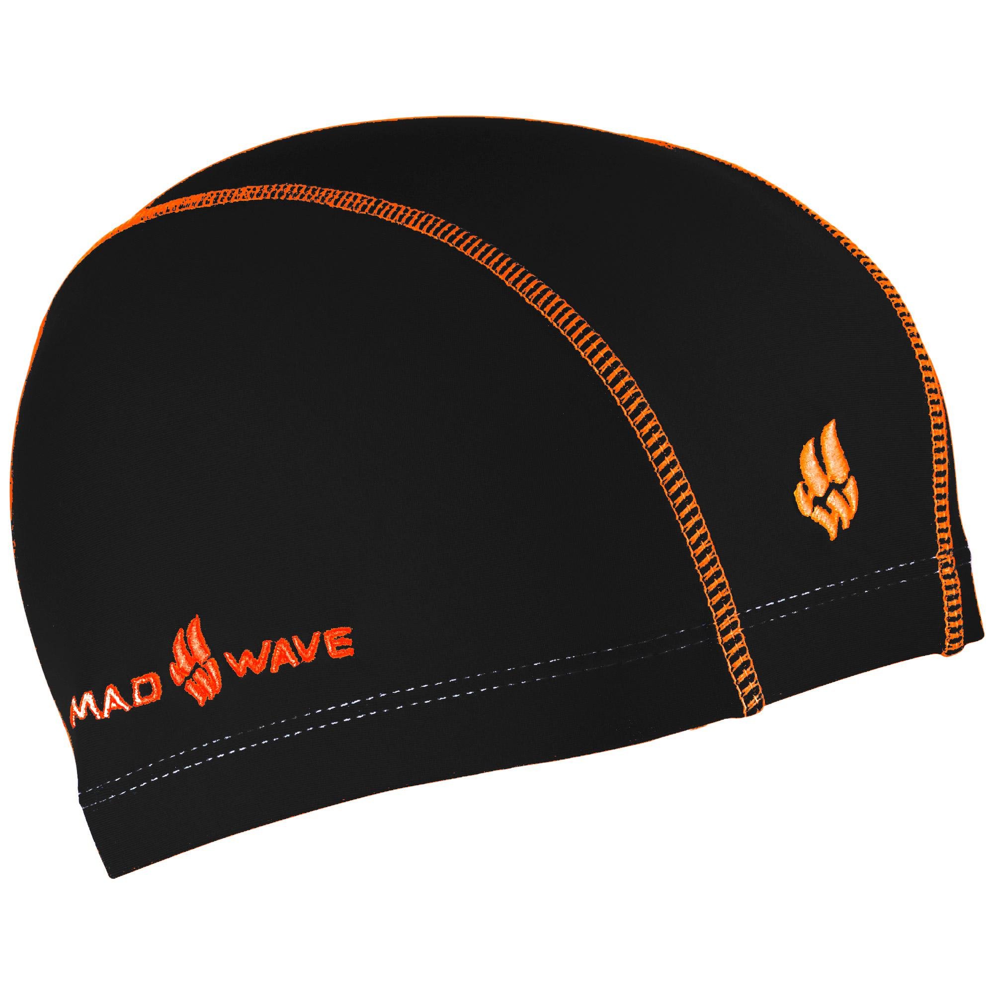 Шапочка для плавания Mad Wave Textile cap ERGOFIT M052701 текстильная Черный (AM0009416) - фото 1