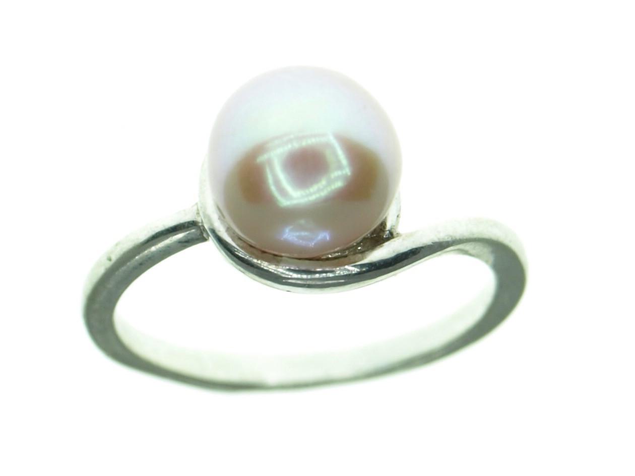 Каблучка зі срібла з перлами (21018001831)