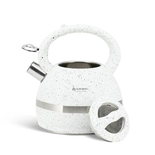 Чайник со свистком Edenberg EB-2475 с мраморным покрытием и турбо индукционным капсульным дном 3 л (EB-2475) - фото 2 Чайник со свистком Edenberg EB-2475 с мраморным покрытием и турбо индукционным капсульным дном 3 л (EB-2475) - фото 2