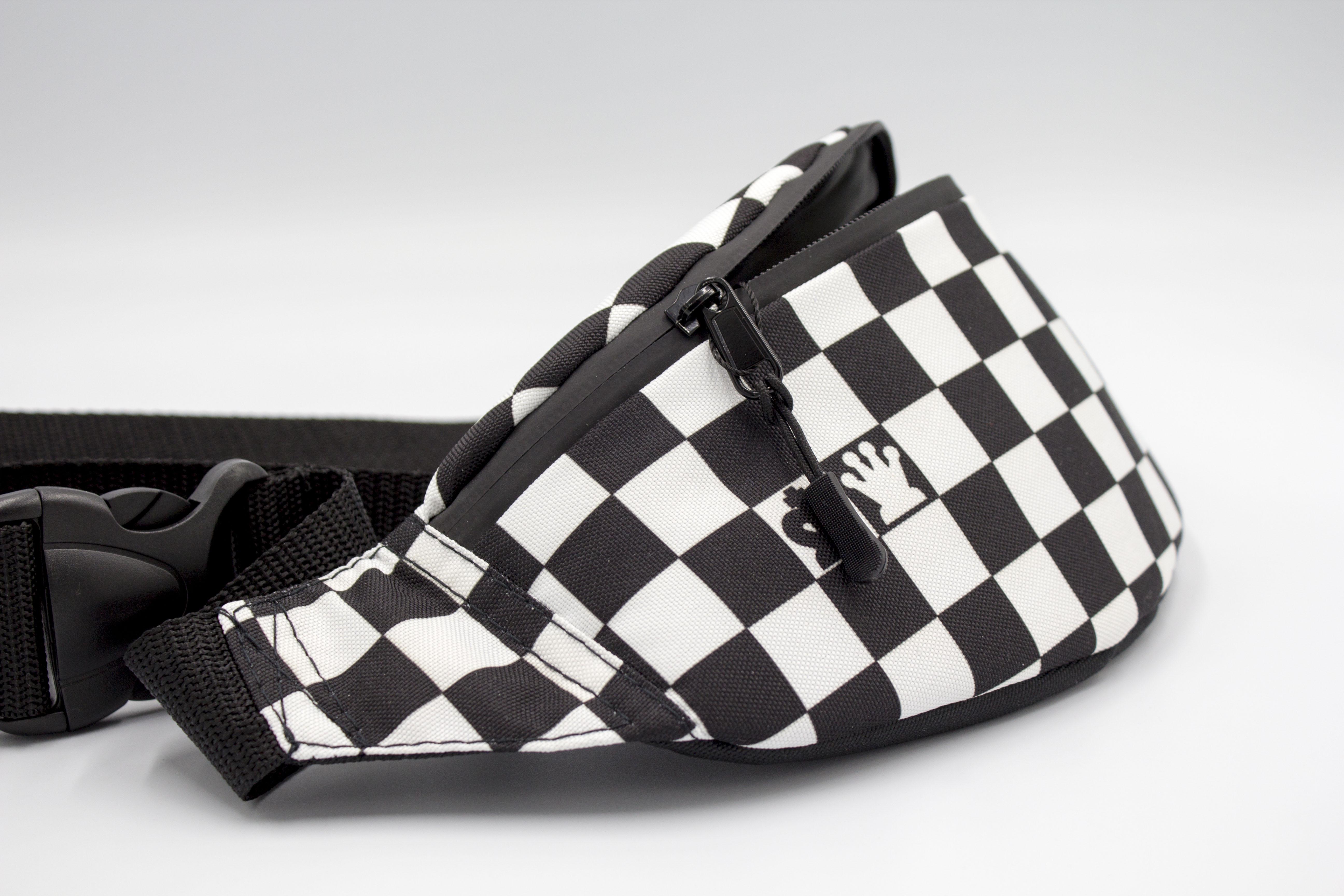 Сумка бананка Клітинка Чорний (BT-037) - фото 6 Сумка бананка Клітинка Чорний (BT-037) - фото 6