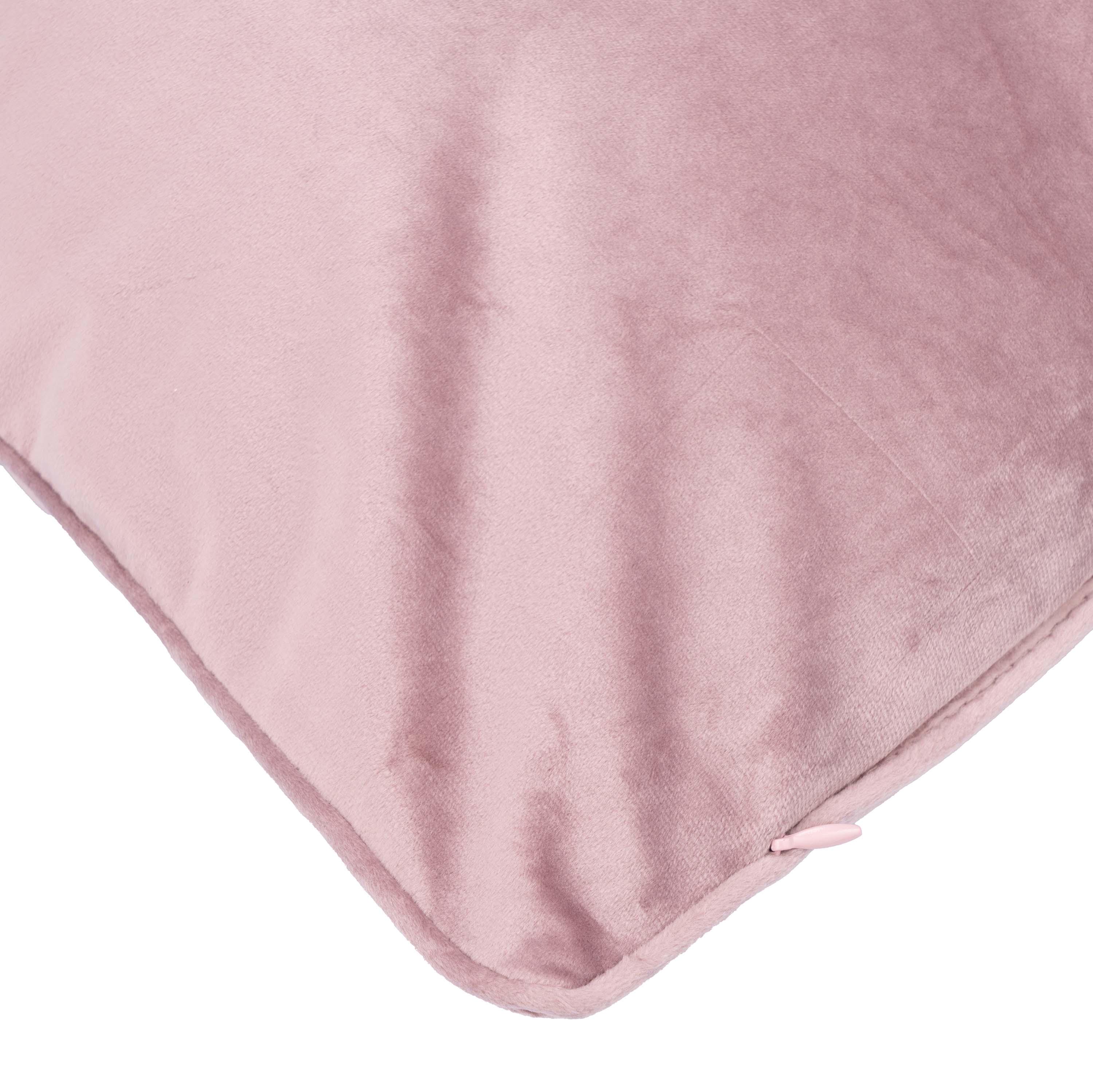 Декоративна подушка Ardesto ART1032PP велюр/поліестер 45x45 см Пудровий (038f45d6) - фото 4