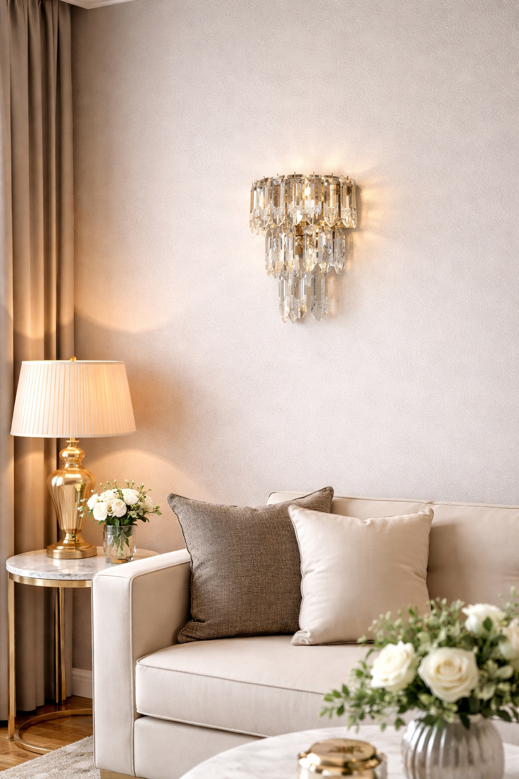 Бра Crystal Flow LED 3 режима 22W (20442/B WALL CH)