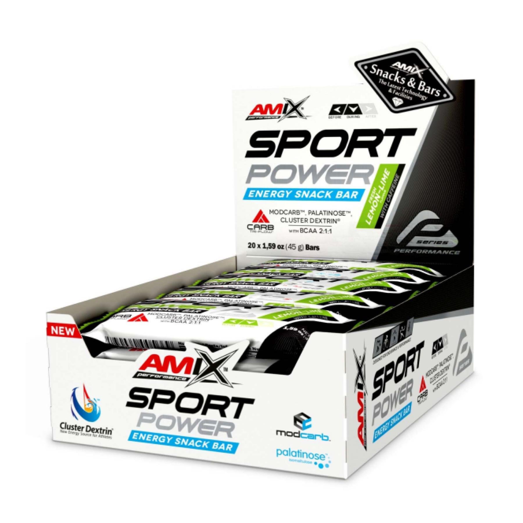 Спортивный батончик Sport Power Energi Snack Bar 20x45 г Fresh Lemon Lime (2022-10-2888)