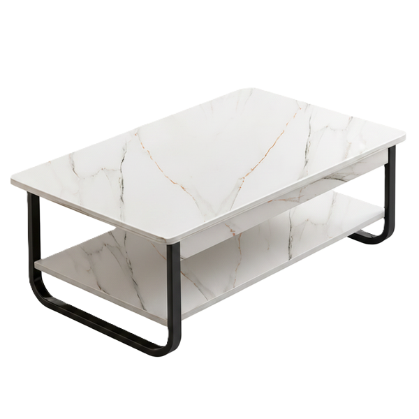 Журнальний столик RIAS 658E-SM двоярусний 100x60x41 см White (3_08201)