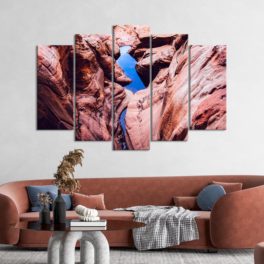 Картина природа Вид сверху на реку в центре каньона 137x85 см (A1156-5)