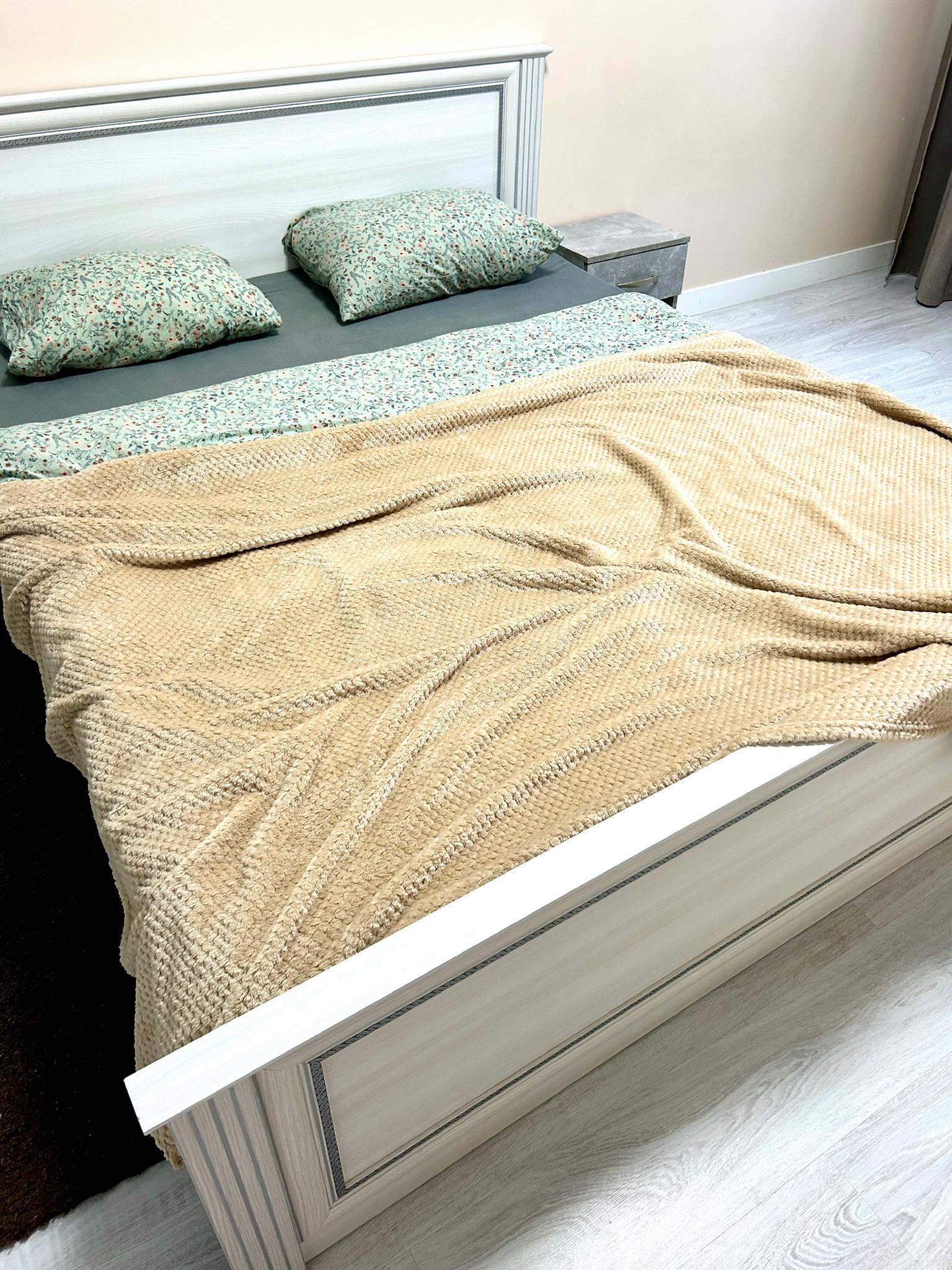 Плед бамбуковый Однотонное наслаждение 145х210 см Бежевый (B-7120/1) - фото 3 Плед бамбуковый Однотонное наслаждение 145х210 см Бежевый (B-7120/1) - фото 3