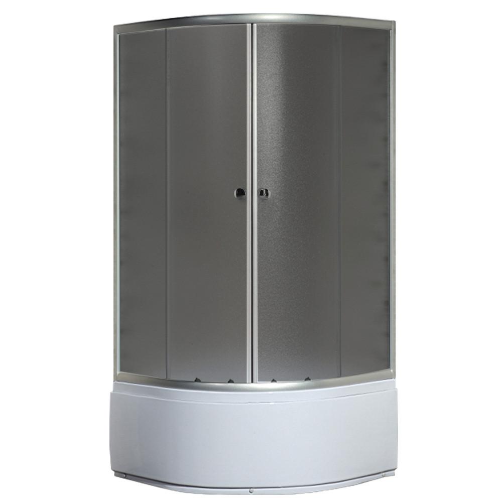 Душова кабіна з високим піддоном MIXXUS PLAIN SCT01-90x90x195-GR сіре тоноване скло 4 мм Satin (MI6895) - фото 4