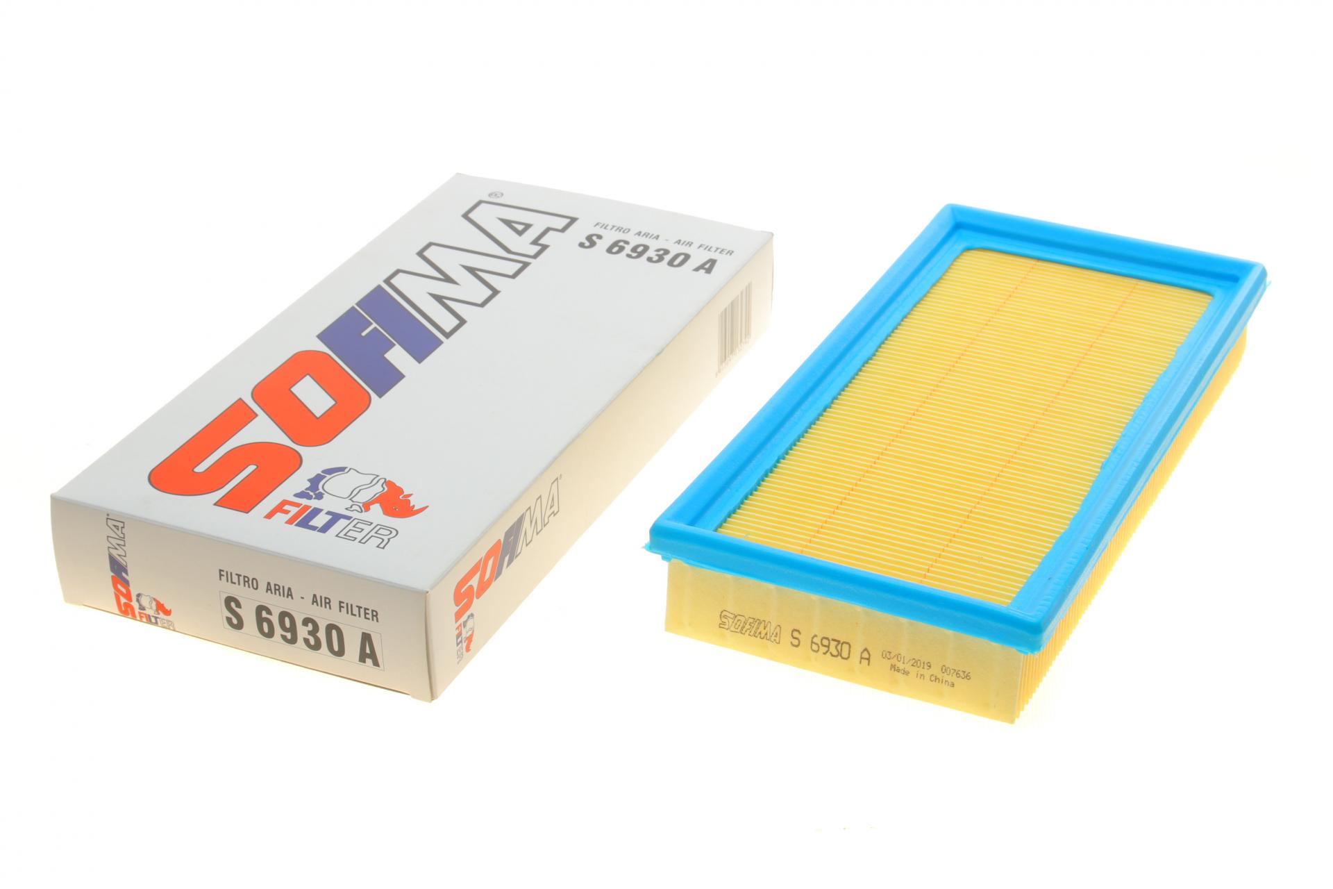 Фільтр повітряний SOFIMA для VW Golf/Passat 1,6-1,8 -93/Chrysler Neon/Voyager 1,8-3,8 95-01- (S 6930 A)