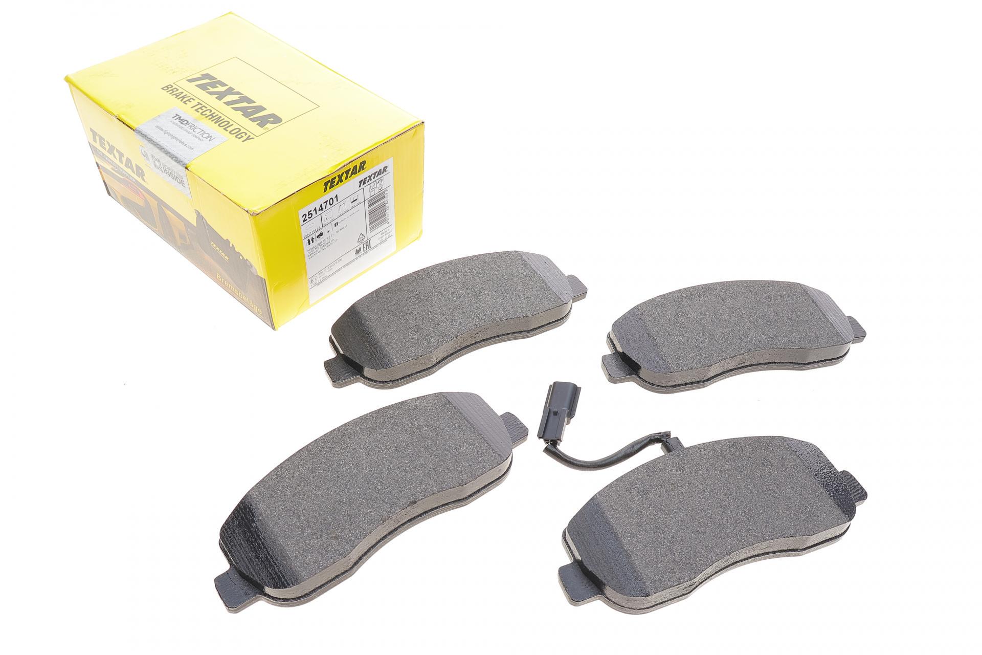 Колодки тормозные передние TEXTAR для Renault Master III/Opel Movano B 10- Brembo Q+ с датчиком (2514701) Колодки тормозные передние TEXTAR для Renault Master III/Opel Movano B 10- Brembo Q+ с датчиком (2514701)