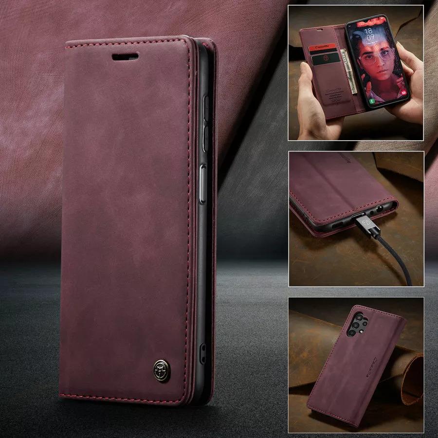 Чехол книжка с магнитом Samsung Galaxy A04 A045 CaseMe Wine (30696-42)